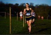 5 December 2021; Noeleen Scanlan of Letterkenny AC, Donegal, on her way to finishing third in the Novice Women's 4000m event during the Irish Life Health National Novice, Junior, and Juvenile Uneven Age Cross Country Championships at Gowran Park in Kilkenny. Photo by Sam Barnes/Sportsfile