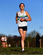5 December 2021; Muireann Duffy of Clonmel AC, Tipperary, competing in the Girls U19 event during the Irish Life Health National Novice, Junior, and Juvenile Uneven Age Cross Country Championships at Gowran Park in Kilkenny. Photo by Sam Barnes/Sportsfile