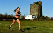 5 December 2021; Anna Watson of Bray Runners AC, Wicklow, on her way to finishing second in the Girls U17 event during the Irish Life Health National Novice, Junior, and Juvenile Uneven Age Cross Country Championships at Gowran Park in Kilkenny. Photo by Sam Barnes/Sportsfile