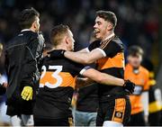 5 December 2021; Armin Heinrich, right and Jack Morgan of Austin Stacks celebrate at the final whistle of the Kerry County Senior Football Championship Final match between Austin Stacks and Kerins O'Rahilly's at Austin Stack Park in Tralee, Kerry. Photo by Brendan Moran/Sportsfile
