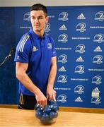 8 December 2021; Jonathan Sexton stirs the names during the Leinster Rugby School's Cup Draw at Leinster HQ in Dublin. Photo by Harry Murphy/Sportsfile