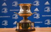 8 December 2021; The Father Godfrey Cup during the Leinster Rugby School's Cup Draw at Leinster HQ in Dublin. Photo by Harry Murphy/Sportsfile
