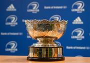 8 December 2021; The Vinnie Murray Cup during the Leinster Rugby School's Cup Draw at Leinster HQ in Dublin. Photo by Harry Murphy/Sportsfile