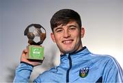 7 December 2021; Colm Whelan of UCD with his SSE Airtricity / SWI Player of the Month award for November 2021 at UCD Bowl in UCD, Dublin. Photo by Piaras Ó Mídheach/Sportsfile