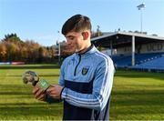 7 December 2021; Colm Whelan of UCD with his SSE Airtricity / SWI Player of the Month award for November 2021 at UCD Bowl in UCD, Dublin. Photo by Piaras Ó Mídheach/Sportsfile