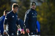 6 December 2021; James Ryan, right, and Josh van der Flier during Leinster Rugby squad training at UCD in Dublin. Photo by Brendan Moran/Sportsfile