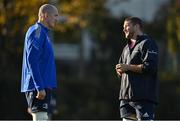 6 December 2021; Devin Toner, left, and Ross Molony during Leinster Rugby squad training at UCD in Dublin. Photo by Brendan Moran/Sportsfile
