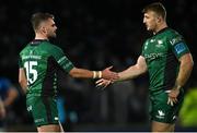 3 December 2021; Oran McNulty, left, and Peter Robb of Connacht during the United Rugby Championship match between Leinster and Connacht at the RDS Arena in Dublin. Photo by Ramsey Cardy/Sportsfile
