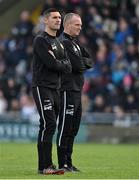 5 December 2021; Austin Stacks manager Wayne Quillinan, left, and selector Tommy Naughton before the Kerry County Senior Football Championship Final match between Austin Stacks and Kerins O'Rahilly's at Austin Stack Park in Tralee, Kerry. Photo by Brendan Moran/Sportsfile