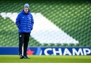 10 December 2021; Head coach Leo Cullen during a Leinster Rugby captain's run at the Aviva Stadium in Dublin. Photo by Harry Murphy/Sportsfile