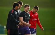 10 December 2021; Scott Buckley, centre, during Munster Rugby squad training at University of Limerick in Limerick. Photo by Brendan Moran/Sportsfile