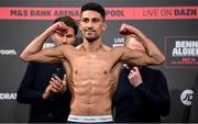 10 December 2021; Jordan Gill during weigh ins ahead of his featherweight bout against Alan Luques Castillo at The Black-E in Liverpool, England. Photo by Stephen McCarthy/Sportsfile