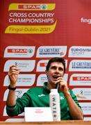 11 December 2021; Ryan Forsyth of Ireland speaking during a press conference ahead of the SPAR European Cross Country Championships Fingal-Dublin 2021 at the Sport Ireland Campus in Dublin. Photo by Sam Barnes/Sportsfile