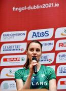 11 December 2021; Ciara Mageean of Ireland during a press conference ahead of the SPAR European Cross Country Championships Fingal-Dublin 2021 at the Sport Ireland Campus in Dublin. Photo by Sam Barnes/Sportsfile