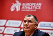 11 December 2021; Dobromir Karamarinov, European Athletics President, during a press conference ahead of the SPAR European Cross Country Championships Fingal-Dublin 2021 at the Sport Ireland Campus in Dublin. Photo by Sam Barnes/Sportsfile