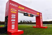 11 December 2021; A general view of the finish line ahead of the SPAR European Cross Country Championships Fingal-Dublin 2021 at the Sport Ireland Campus in Dublin. Photo by Sam Barnes/Sportsfile