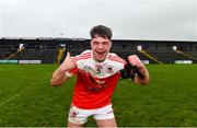 11 December 2021; Conor Lohan of Pádraig Pearses celebrates after the AIB Connacht GAA Football Senior Club Championship Semi-Final match between Pádraig Pearses and Mountbellew/Moylough at Dr Hyde Park in Roscommon. Photo by Eóin Noonan/Sportsfile
