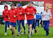 11 December 2021; Members of the Great Britain team train on the course ahead of the SPAR European Cross Country Championships Fingal-Dublin 2021 at the Sport Ireland Campus in Dublin. Photo by Sam Barnes/Sportsfile