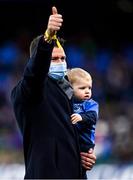 11 December 2021; Former Leinster player Fergus McFadden with his son Alfie before the Heineken Champions Cup Pool A match between Leinster and Bath at Aviva Stadium in Dublin. Photo by Brendan Moran/Sportsfile