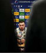 11 December 2021; JJ Hanrahan of Clermont Auvergne speaks to the media after the Heineken Champions Cup Pool A match between ASM Clermont Auvergne and Ulster at Stade Marcel-Michelin in Clermont-Ferrand, France. Photo by Julien Poupart/Sportsfile