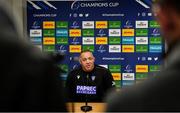 11 December 2021; Clermont Auvergne director of rugby Jono Gibbes speaks to the media after the Heineken Champions Cup Pool A match between ASM Clermont Auvergne and Ulster at Stade Marcel-Michelin in Clermont-Ferrand, France. Photo by Julien Poupart/Sportsfile