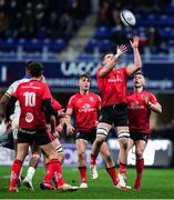 11 December 2021; Nick Timoney of Ulster catches the ball during the Heineken Champions Cup Pool A match between ASM Clermont Auvergne and Ulster at Stade Marcel-Michelin in Clermont-Ferrand, France. Photo by Julien Poupart/Sportsfile