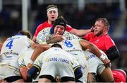 11 December 2021; Duane Vermeulen of Ulster, right, and Arthur Iturria of Clermont Auvergne compete in a maul during the Heineken Champions Cup Pool A match between ASM Clermont Auvergne and Ulster at Stade Marcel-Michelin in Clermont-Ferrand, France. Photo by Julien Poupart/Sportsfile