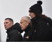 11 December 2021; TG4 Underdogs selectors, from left, Kevin Cassidy, Mickey Ned O’Sullivan and Michelle Ryan before the TG4 Underdogs match between Meath and TG4 Underdogs at Donaghmore Ashbourne GAA club in Ashbourne, Meath. Photo by David Fitzgerald/Sportsfile