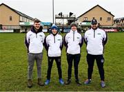 11 December 2021; The umpires before the match between Meath and TG4 Underdogs at Donaghmore Ashbourne GAA club in Ashbourne, Meath. Photo by David Fitzgerald/Sportsfile