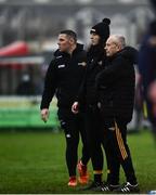 11 December 2021; TG4 Underdogs selectors, from left, Kevin Cassidy, Michelle Ryan and Mickey Ned O'Sullivan during the match between Meath and TG4 Underdogs at Donaghmore Ashbourne GAA club in Ashbourne, Meath. Photo by David Fitzgerald/Sportsfile