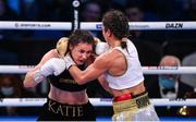 11 December 2021; Katie Taylor, left, and Firuza Sharipova during their Undisputed Lightweight Championship bout at M&S Bank Arena in Liverpool, England. Photo by Stephen McCarthy/Sportsfile