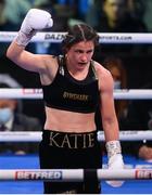 11 December 2021; Katie Taylor after her Undisputed Lightweight Championship bout against Firuza Sharipova at M&S Bank Arena in Liverpool, England. Photo by Stephen McCarthy/Sportsfile