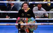 11 December 2021; Katie Taylor after her Undisputed Lightweight Championship bout against Firuza Sharipova at M&S Bank Arena in Liverpool, England. Photo by Stephen McCarthy/Sportsfile