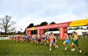 12 December 2021; A general view of the start of the U23 Men's 8000m during the SPAR European Cross Country Championships Fingal-Dublin 2021 at the Sport Ireland Campus in Dublin. Photo by Sam Barnes/Sportsfile