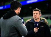 11 December 2021; Former Leinster and Ireland rugby player Brian O'Driscoll in his role as analyst for BT Sport during the Heineken Champions Cup Pool A match between Leinster and Bath at Aviva Stadium in Dublin. Photo by Brendan Moran/Sportsfile