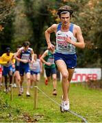 12 December 2021; Charles Hicks of Great Britain competing in the U23 Men's 8000m during the SPAR European Cross Country Championships Fingal-Dublin 2021 at the Sport Ireland Campus in Dublin. Photo by Seb Daly/Sportsfile
