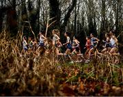 12 December 2021; A general view of competitors in the U23 Women's 6000m during the SPAR European Cross Country Championships Fingal-Dublin 2021 at the Sport Ireland Campus in Dublin. Photo by David Fitzgerald/Sportsfile