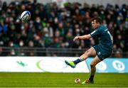 12 December 2021; Jack Carty of Connacht kicks a conversion during the Heineken Champions Cup Pool B match between Connacht and Stade Francais Paris at the Sportsground in Galway. Photo by Harry Murphy/Sportsfile