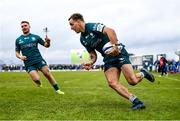 12 December 2021; John Porch of Connacht on his way to scoring his side's second try during the Heineken Champions Cup Pool B match between Connacht and Stade Francais Paris at the Sportsground in Galway. Photo by Harry Murphy/Sportsfile