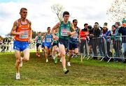 12 December 2021; Ryan Forsyth of Ireland, centre, competes in the Senior men's final during the SPAR European Cross Country Championships Fingal-Dublin 2021 at the Sport Ireland Campus in Dublin. Photo by Sam Barnes/Sportsfile