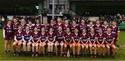 12 December 2021; The Slaughtneil squad before the 2020 AIB All-Ireland Senior Club Camogie Championship Semi-Final match between Slaughtneil and Oulart the Ballagh at Donaghmore Ashbourne GAA in Ashbourne, Meath. Photo by Matt Browne/Sportsfile