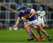 12 December 2021; Paul Quirke of St Rynaghs in action against Evan Shefflin of Shamrocks Ballyhale during the AIB Leinster GAA Hurling Senior Club Championship Semi-Final match between St Rynaghs and Shamrocks Ballyhale at Bord na Mona O’Connor Park in Tullamore, Offaly. Photo by Eóin Noonan/Sportsfile