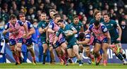12 December 2021; Caolin Blade of Connacht is tackled by Marcos Kremer of Stade Francais during the Heineken Champions Cup Pool B match between Connacht and Stade Francais Paris at Sportsground in Galway. Photo by Brendan Moran/Sportsfile
