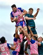 12 December 2021; Paul Gabrillagues of Stade Francais wins possession in the lineout against Niall Murray of Connacht during the Heineken Champions Cup Pool B match between Connacht and Stade Francais Paris at Sportsground in Galway. Photo by Brendan Moran/Sportsfile
