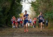 12 December 2021; Jakob Ingebrigtsen of Norway, gold medalist, and Jimmy Gressier of France, bronze medalist, right, compete in the Senior Men's 10000m final during the SPAR European Cross Country Championships Fingal-Dublin 2021 at the Sport Ireland Campus in Dublin. Photo by Ramsey Cardy/Sportsfile