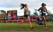 12 December 2021; Aoibhe Richardson of Ireland crosses the line to finish 23rd in the Senior Women's 8000m final during the SPAR European Cross Country Championships Fingal-Dublin 2021 at the Sport Ireland Campus in Dublin. Photo by Seb Daly/Sportsfile