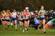 12 December 2021; Aoibhe Richardson of Ireland, right, competing in the Senior Women's 8000m during the SPAR European Cross Country Championships Fingal-Dublin 2021 at the Sport Ireland Campus in Dublin. Photo by Seb Daly/Sportsfile
