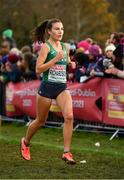 12 December 2021; Aoibhe Richardson of Ireland competing in the Senior Women's 8000m during the SPAR European Cross Country Championships Fingal-Dublin 2021 at the Sport Ireland Campus in Dublin. Photo by Seb Daly/Sportsfile