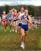 12 December 2021; Karoline Bjerkeli Grøvdal of Norway competing in the Senior Women's 8000m final during the SPAR European Cross Country Championships Fingal-Dublin 2021 at the Sport Ireland Campus in Dublin. Photo by Seb Daly/Sportsfile