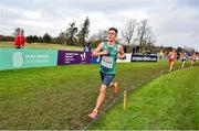 12 December 2021; Scott Fagan of Ireland competes in the Under 20 Men's event during the SPAR European Cross Country Championships Fingal-Dublin 2021 at the Sport Ireland Campus in Dublin. Photo by Ramsey Cardy/Sportsfile